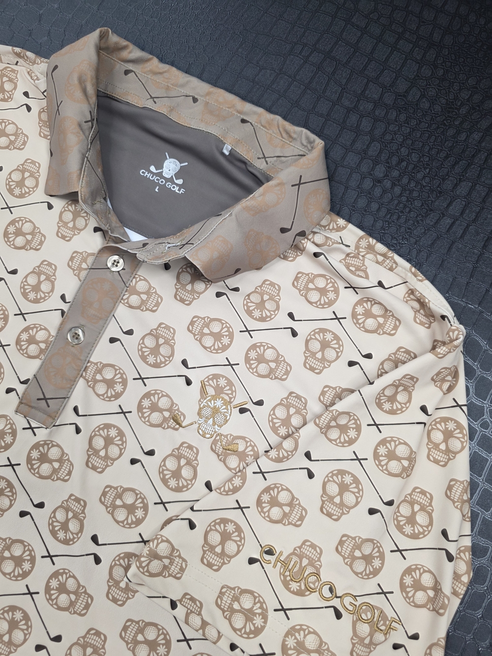 Chuco Golf Polo Coaster - Tan Men's Size Large